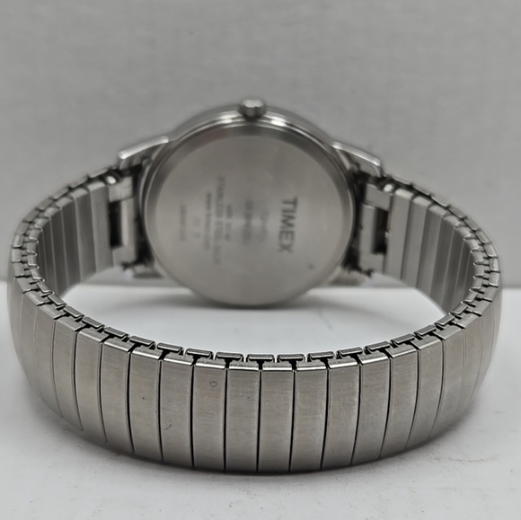 Timex Men's Watch T2H451 Quartz White Date Dial Expansion Band 35mm New Battery - Picture 7 of 11